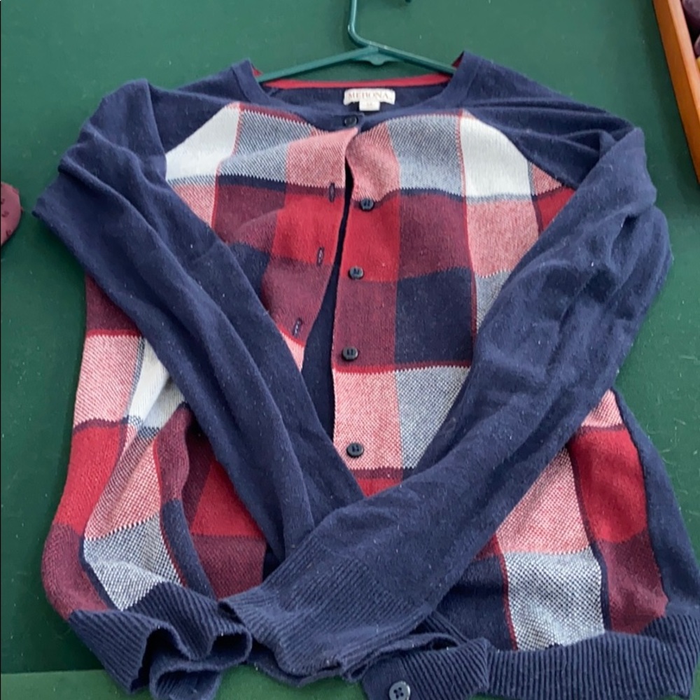 Plaid cardigan